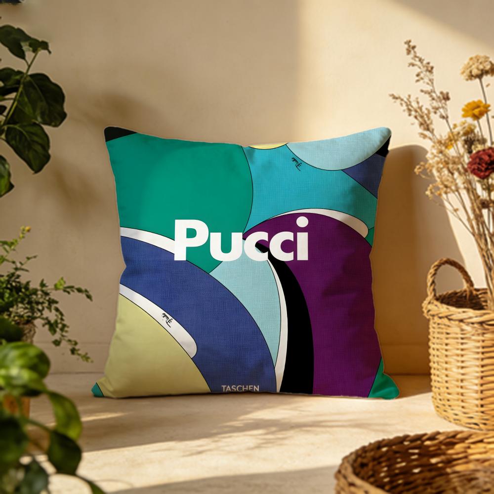 Stylish EEmilio Pucciful Cushion Cover Versatile DoubleSided Pillow Case Fit for Sofa Bed Car Daily Decor