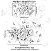 Creative Black White Sketch Line Art Peony Butterfly Static Cling Wall Sticker for Kitchen Bathroom No Glue Home Decor