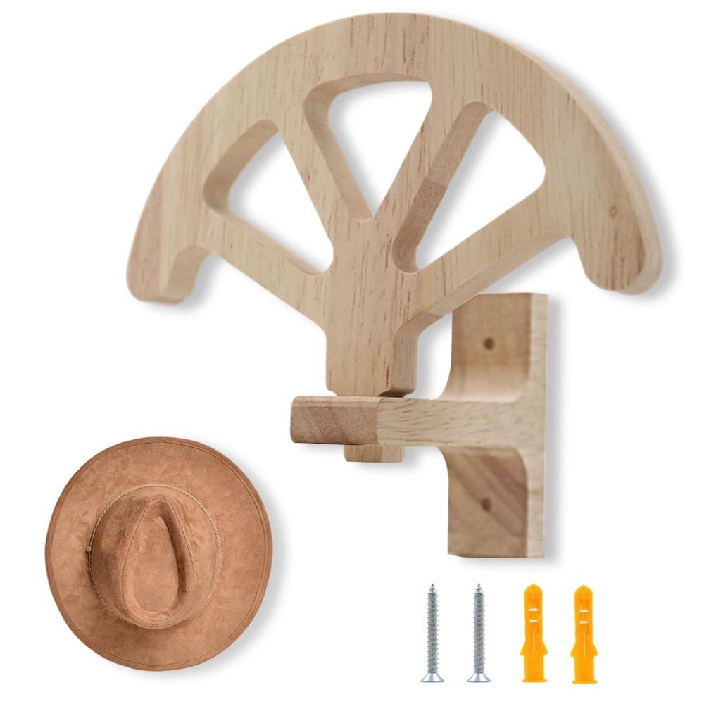 

Portable Wooden Cowboy Hat Rack Adjustable Design Wall Mounted Hat Holder Space Saving Keep Original Shape Hat Storage Holder