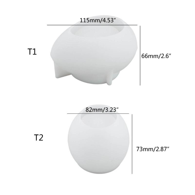 Silicone Candle Holder Moulds Eggs Shaped Silicone Clay Mould Crafts Moulds Silicone Material for DIY Hand-Making Lover