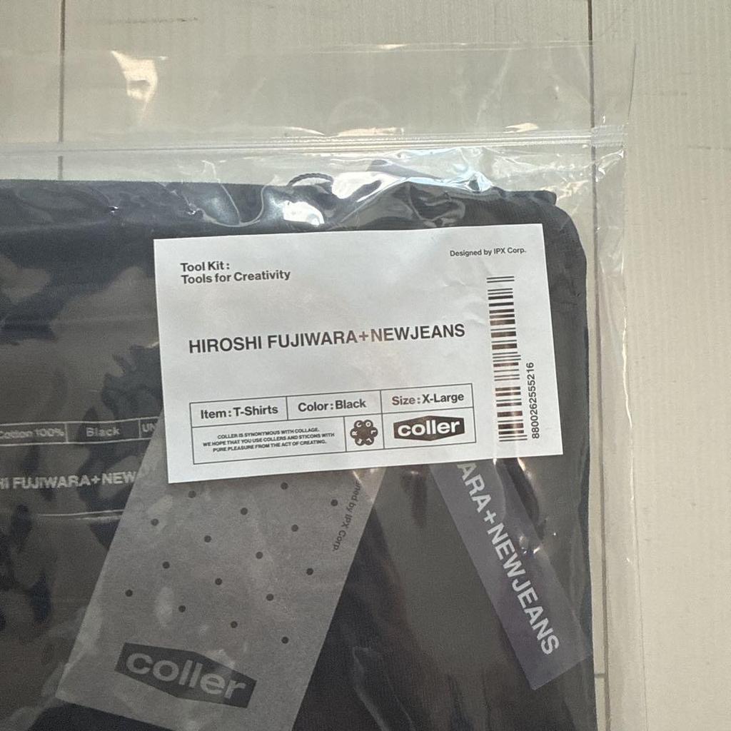 [USED] NewJeans X Hiroshi Fujiwara T-shirt Black XL