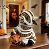 Whimsical Halloween Table Decor Highland Cow Statue Decor, Funny Resin Ghost Figurine for Home Mantel Decorations Office Tiered Tray Desk Shelf