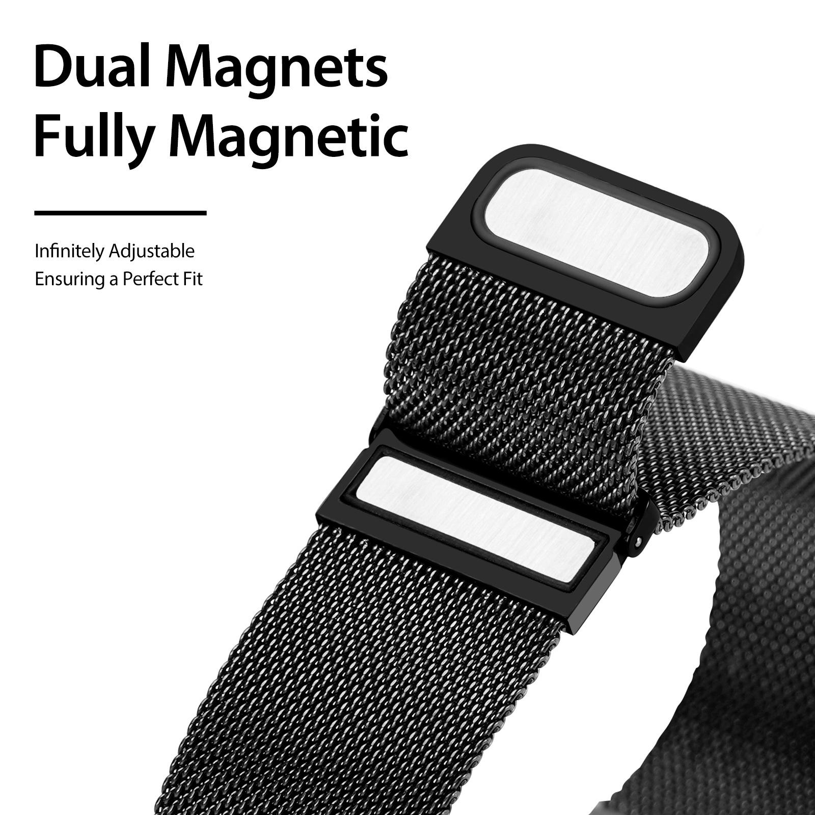 

DUX DUCIS For Samsung Galaxy Watch Ultra 47mm Magnetic Milanese Watch Band Stainless Steel Strap Silver
