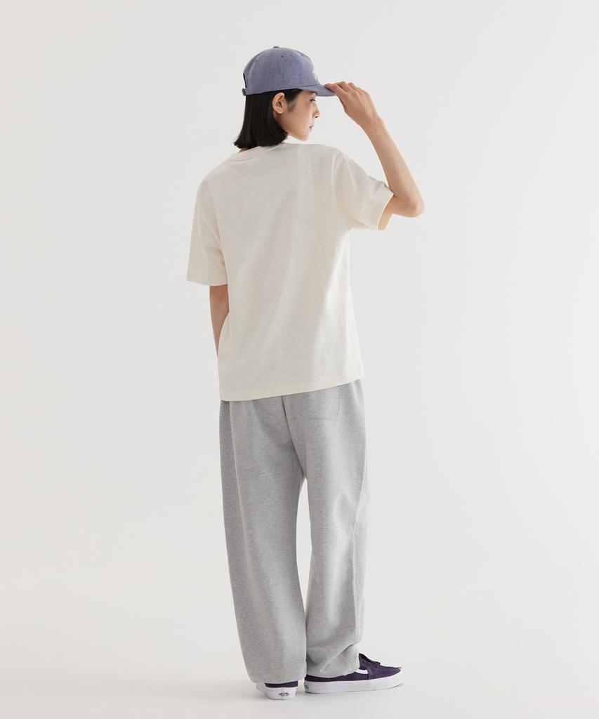 COVERNAT Slub Crack C Logo T-Shirt Ivory