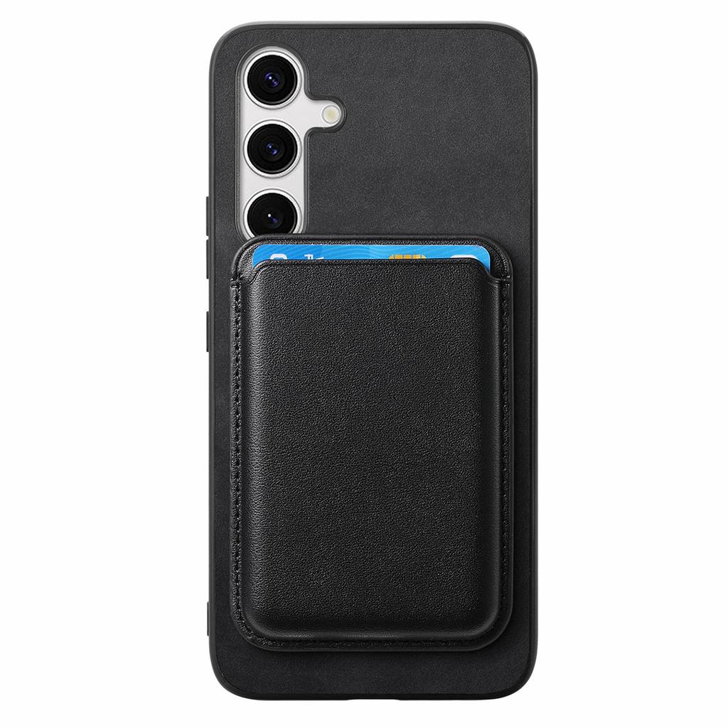 For Samsung Galaxy S25+ Case Detachable Magnetic Card Bag Leather Phone Back Cover
