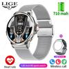 LIGE V69 Smartwatch 1,85" Stor Skærm Puls Blodilt Multi-Sport Vandtæt Udendørs Ur Sort
