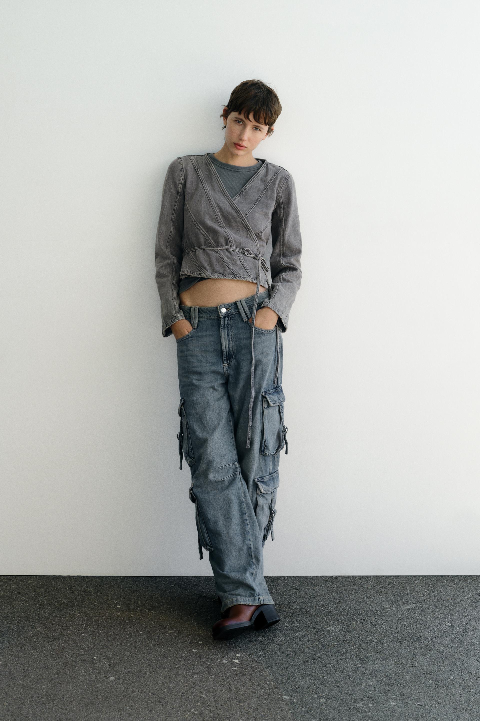 

TRF ДЖИНСОВАЯ РУБАШКА КРОССОВЕР