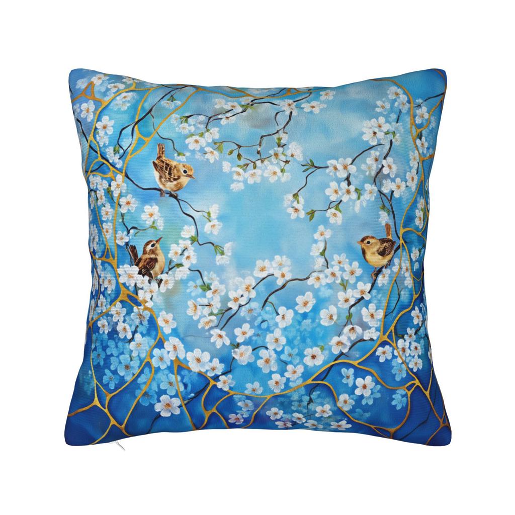 Flowers And Birds Pillow Cover Vintage Pillow Case For Living Room Bed Chair Comfy Pillowcases Gift Idea
