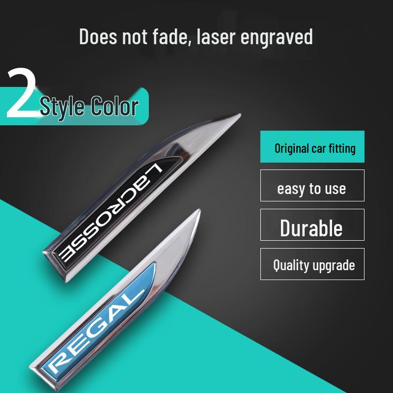 Universell Buick Sidomarkeringsblad Utseende 3D Självhäftande Dekorativ Klistermärke