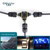 Outdoor Waterproof T-Type Three-Way Cable Connector, 2/3/4 Core, Flame Retardant for Landscape Lights
