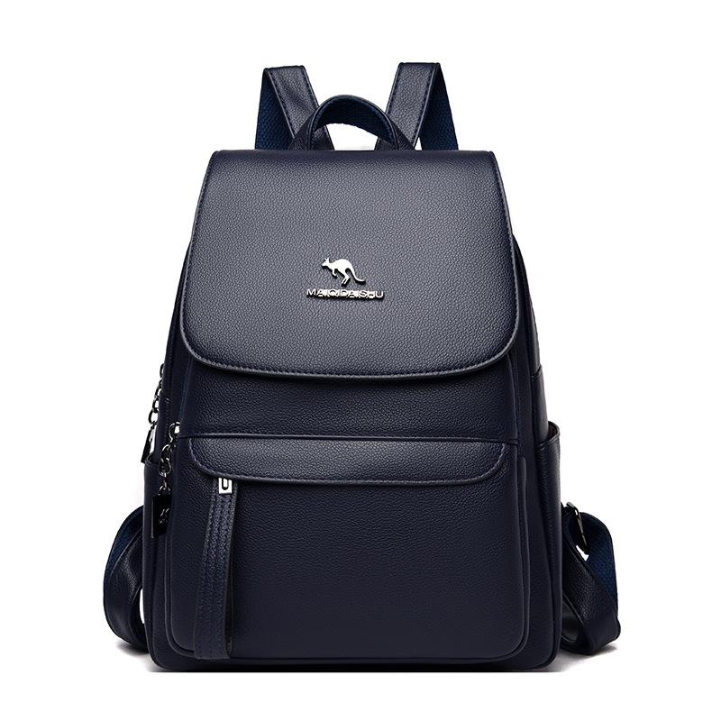Casual Backpack for Women New Versatile Large Capacity Soft Leather Student School Bag Outdoor Travel Backpack Women's Bag