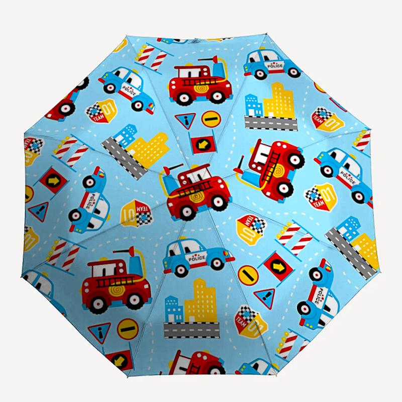 

1pc Firetrucks PoliceAutomatic Open/close Umbrella, 8-Rib sturdy structure, Portable Travel Umbrella, Parties, Everyday Usec109