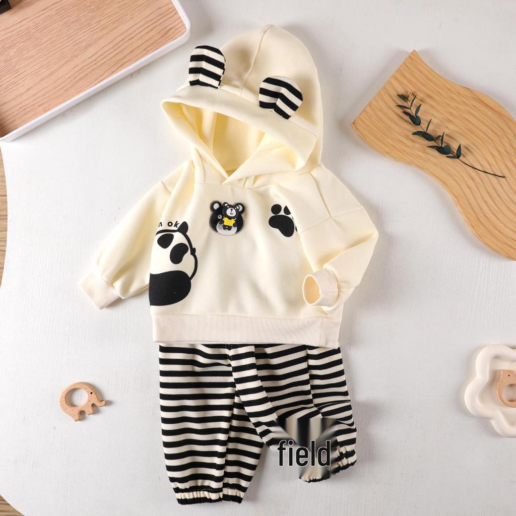 Infant Striped Sweatshirt & Sweatpants - Spring & Autumn 2025 Collection for Baby Boys & Girls