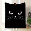 Gemütliche Katzen-Gesicht Flanell-Kuscheldecke - Vielseitig für Sofa, Bett, Büro-Nickerchen & Picknicks im Freien - Ganzjahres-tauglich, Reißfest