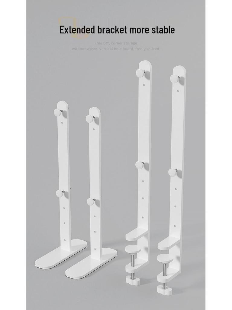 Desk Clip Adjustable Pegboard Stand - No-Drill Bracket