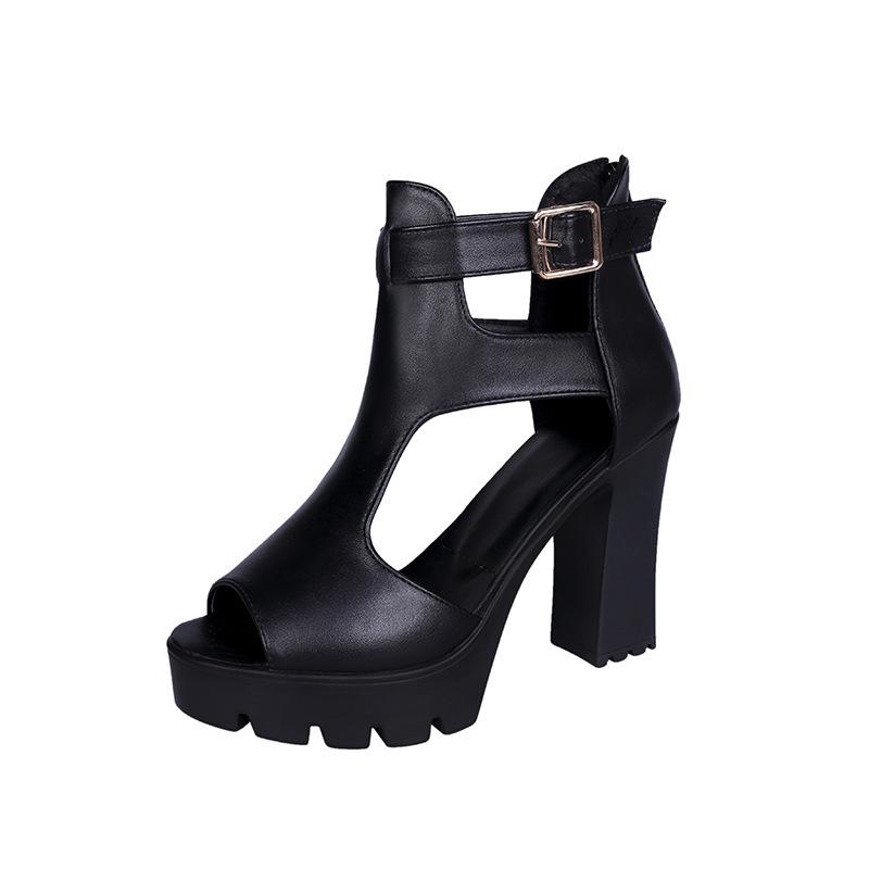 Damen Sandalen Einfache Mode Sexy High Heels Einfarbig Elegant Bankett Party Kleid High Heels Römische Damen High Heels