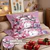 3Pcs Cute Cartoon Snowman Printed Coreless Down Duvet Cover Set Multi Size Bedroom Bedding Holiday Decoration Machine Washable