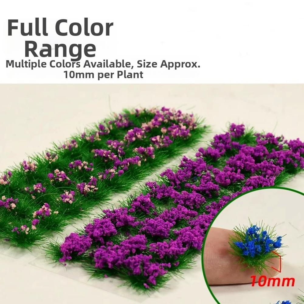 30pcs/set Plastic Simulated Flower Clusters 10~15mm*8mm Landscape Wargame Grass Tufts