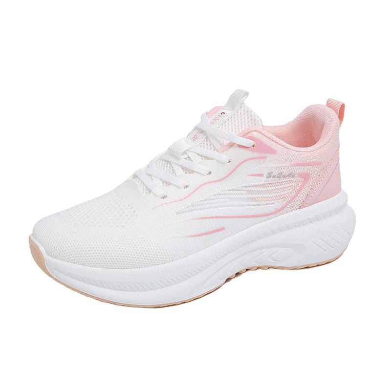 2025 spring new fly-woven shoes Korean version of sports women's mesh breathable student casual shoes platform running K2515