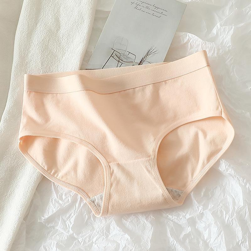 

Женские хлопковые трусы в японском стиле со средней посадкой и утягивающими животик деталями — дышащие, легкие, однотонные, удобные для лета M розовый
