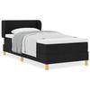 Lit box spring vidaXL avec matelas - Noir, 90x190 cm, Tissu 3340187