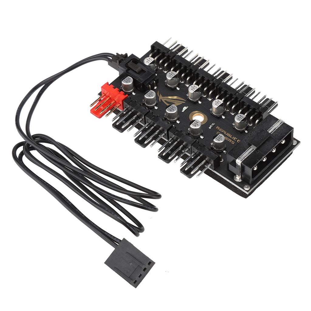 10 channel Computer Chassis Motherboard 4Pin PWM Cooling Fan Hub Set Line Board