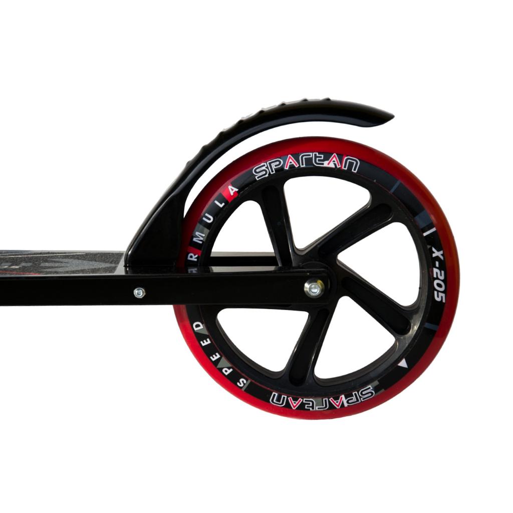 SPARTAN Jumbo 205 Mm Foldable Scooter, Black and Red