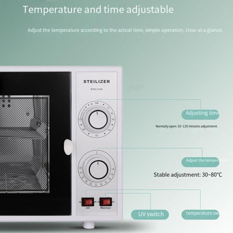 Small Hair Salon Tool Sterilizer Multifunction Ultraviolet Heating Disinfection Cabinet Beauty Salon Wet Towels Heating Cabinet