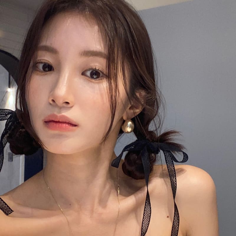 

OVLA Резинка для волос из ленты с натяжением_002 HT003 WHITE (SUMMER NET)