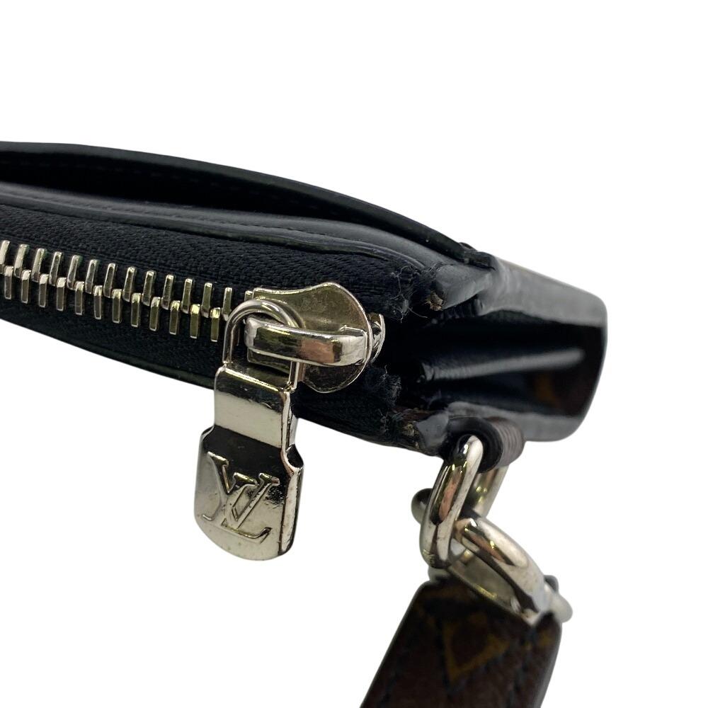 LOUIS VUITTON M69407 L-shaped zipper with strap Monogram macacer leather Zippy Dragonne Purse Brown leather mens Used