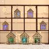 Glowing Wooden Christmas House Ornament DIY Kit for Kids