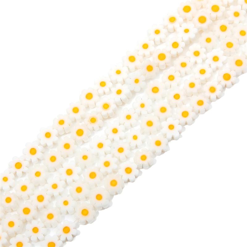 

10 шт. 6 мм стеклянные бусины ручной работы лэмпворк в форме цветка для ожерелья, браслета, сережек, сделай сам, изготовление ювелирных изделий 6mm 10pcs/bag