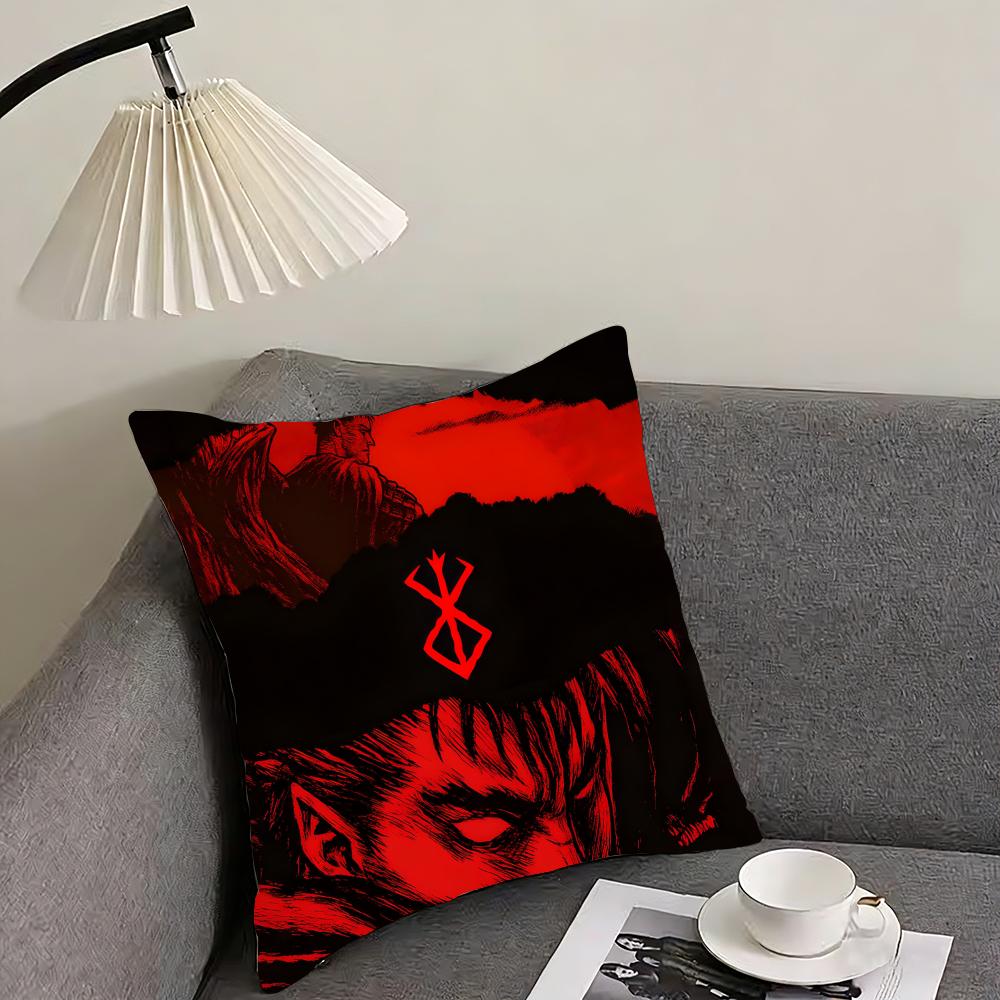

BBerserk Comic Cushion Cover Pillowcase Ultra Soft Skin Friendly Fabric Cloud Like Comfort Concealed Zipper 30x30cm