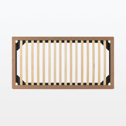 MUJI Wooden Bed Frame Single Size Width 103 X Depth 202 X Height 5.5 Cm Walnut Veneer 12892182 (Legs Sold Separately/Customer Installed)