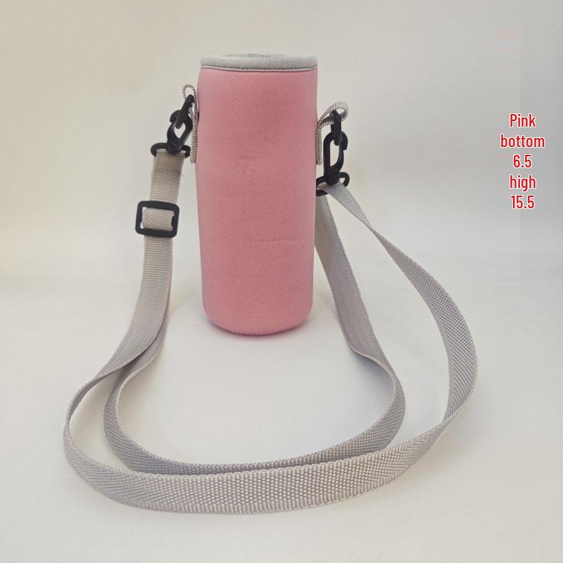 Isolierte Crossbody-Neoprenhülle für Glaswasserflaschen: Tragbare, verbrühsichere, hitzebeständige Schutzhülle