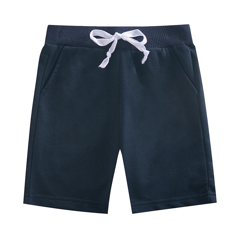 Unisex Toddler & Child Summer Casual Shorts, Solid Color, Mid-Length, Customizable Print Patterns, Trendy Five-Point Design.