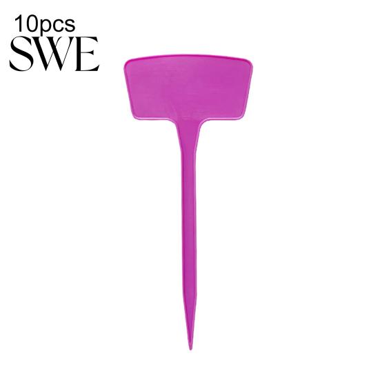 Plant Plaques 10Pcs/Set Labels Waterproof Insert Design Solid Color T-Shape Plastic Tags for Gardening