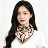 Magnetic silk scarf buckle chain silk scarf small square scarf spring, autumn and winter advanced sense matching shirt scarf neck protection scarf wom