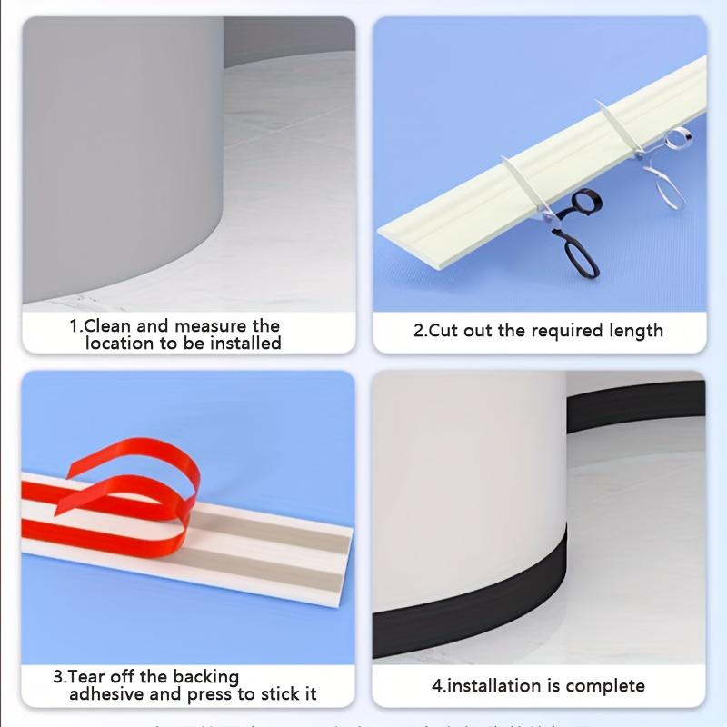 3M/Ρολό Αυτοκόλλητο Τοίχου Περιγράμματος NBR Αυτοκόλλητη Λωρίδα Μέσης Σοβατεπί για Διακόσμηση Σπιτιού Αντισύγκρουσης