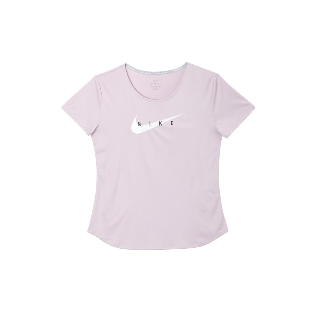 Nike Swoosh Dri-Fit Quick-Dry Breathable Fashion Short Sleeve T-Shirt Women Tops Light-Purple DN4557-576