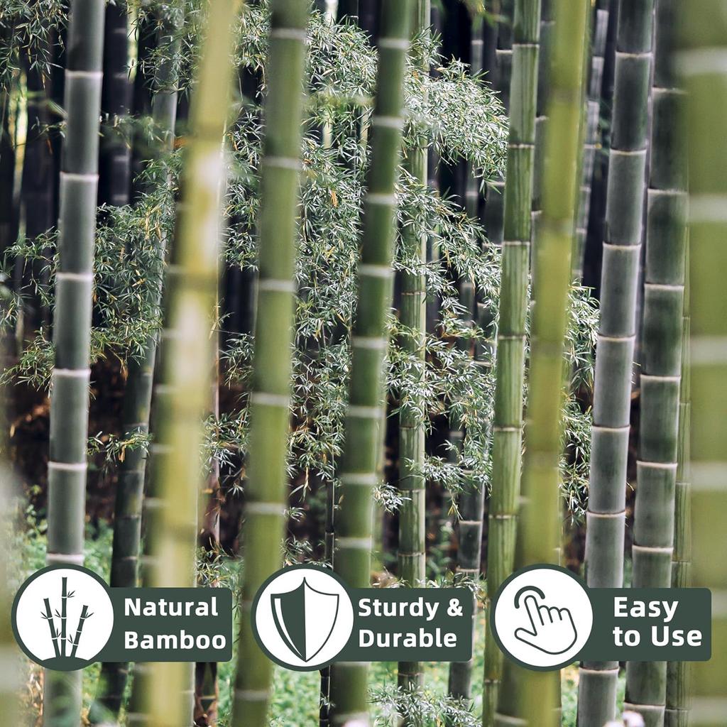 50Pcs / 18 Inch Bamboo Plant Stakes for Indoor Outdoor Plants, Garden Plant Support Sticks