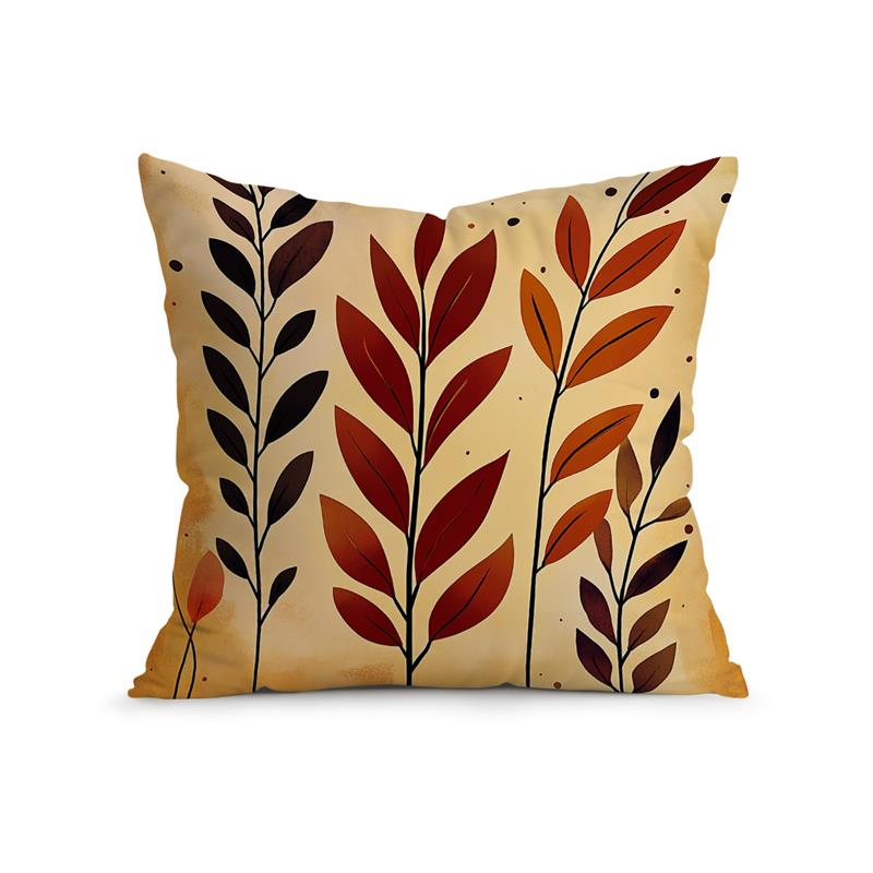 Bohemian Autumn Decorative Cushions Pillowcase Abstract Plants Leaves Cushion Cover Throw Pillow Sofa Pillowcover Decor