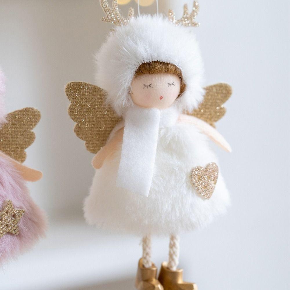 Cute Christmas Top Hat Antlers Girl Pendant Xmas Tree Hanging Decorations Home Christmas Decor