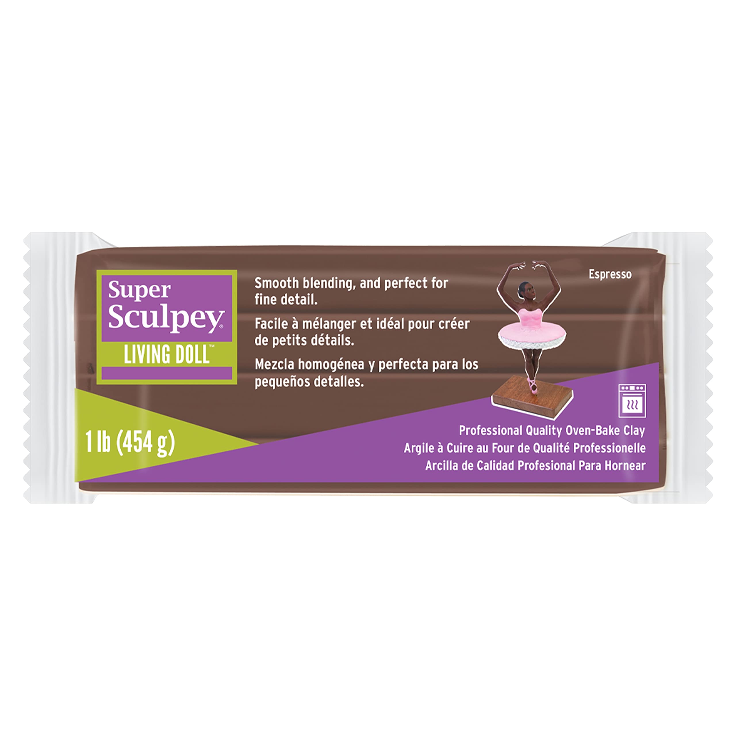 

Sculpey Polyform Super Sculpey Living Doll Эспрессо 454г (39050005)