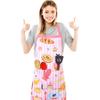 Funny Baking Apron for Women, Kitchen Cooking Aprons for Women with 2 Pockets, Baking Gifts for Womens