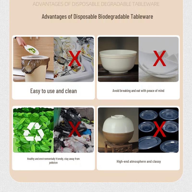 Eco-Friendly Disposable Rice Husk Bowls