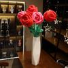 85cm/100cm Large Red Plush Artificial Rose Bouquet Stuffed Bendable Bouquet Soft Floral Home Decoration Valentine's Day Gift