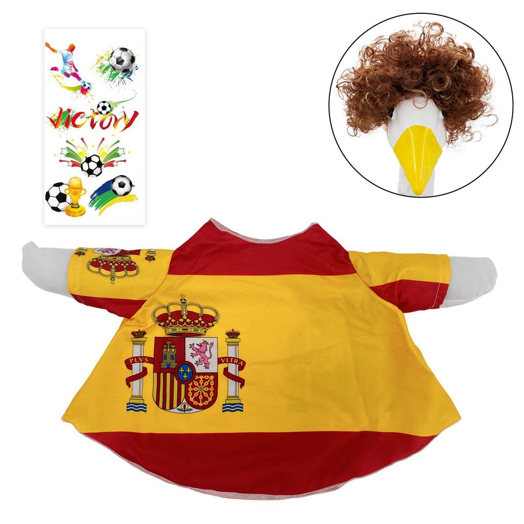 Patio Lawn Goose Costume Set with National Flag Design Includes Decorative Outfit and Accessories for Outdoor Yard Decoration