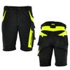 24H NEOFLEX SARA Work Shorts (NEW EANY) XL Black-Yellow Reflective