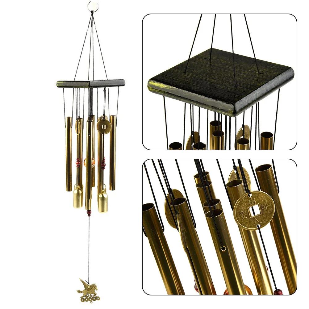High quality Wind Chimes Home Large Metal New Gold Nice Ornaments 1pc Outdoor Balcony Bells Tubes Decoration Yard